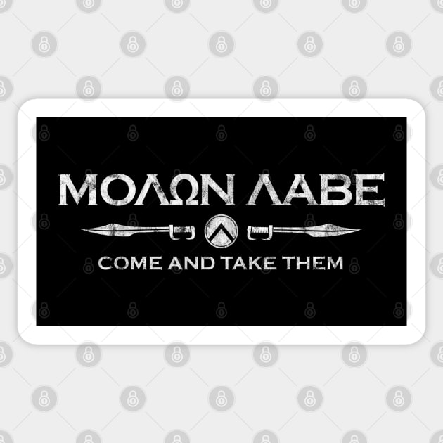 Sparta Gym and Fitness - Molon Labe Sticker by Modern Medieval Design